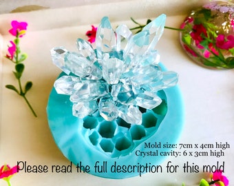 Crystal Cluster Silicone Mold: Resin Epoxy Craft (7cm)