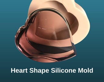 Resin heart silicone molds, Mini heart mold, deep silicone heart mold, resin casting mold, Classique Molds, Flower preservation molds