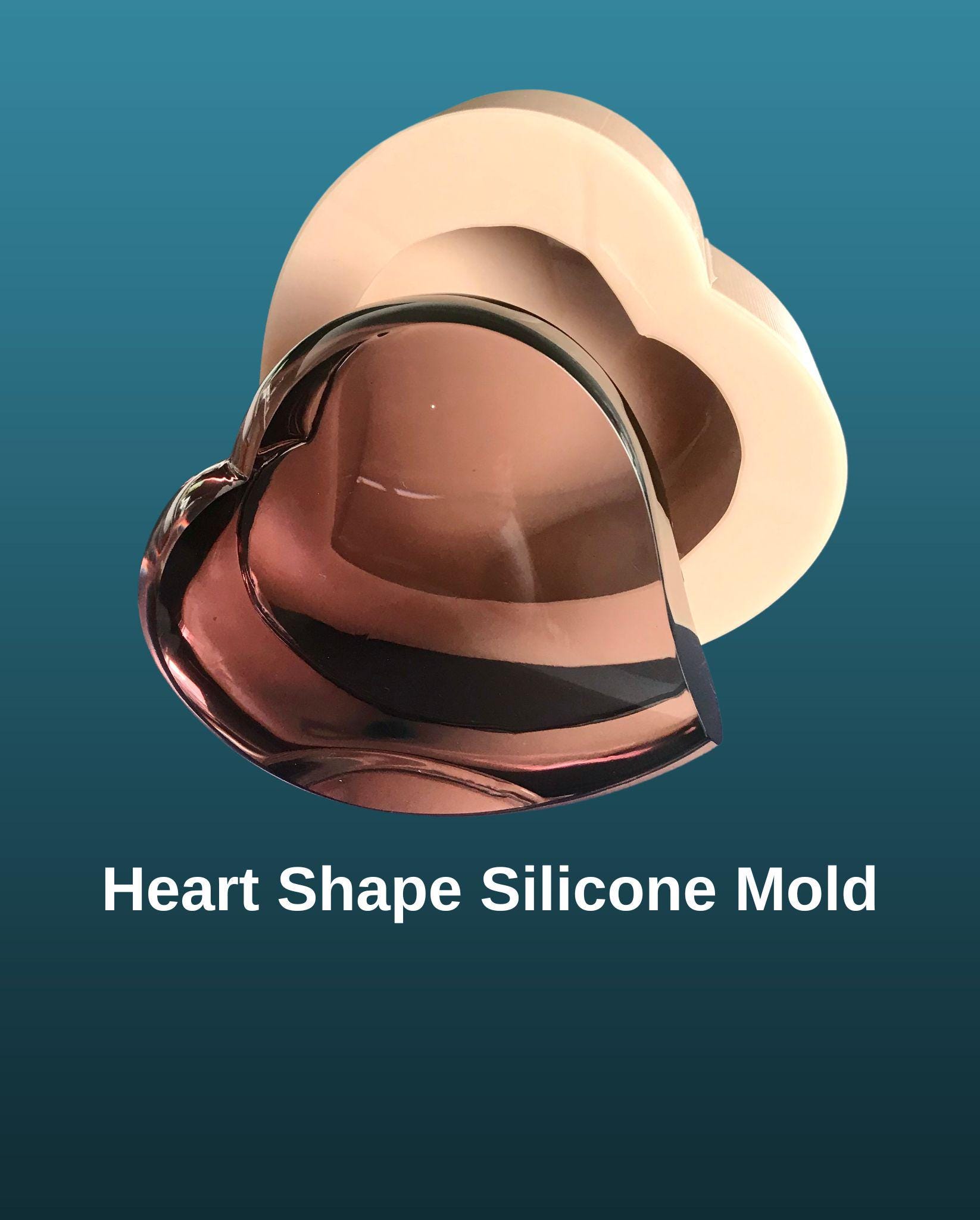 Large Silicone Molds For Resin, 8.3Inch Large Heart Resin Mold, Deep Heart Mold For Flower Preservation Bookend Epoxy Resin Casting DIY Wedding Home...