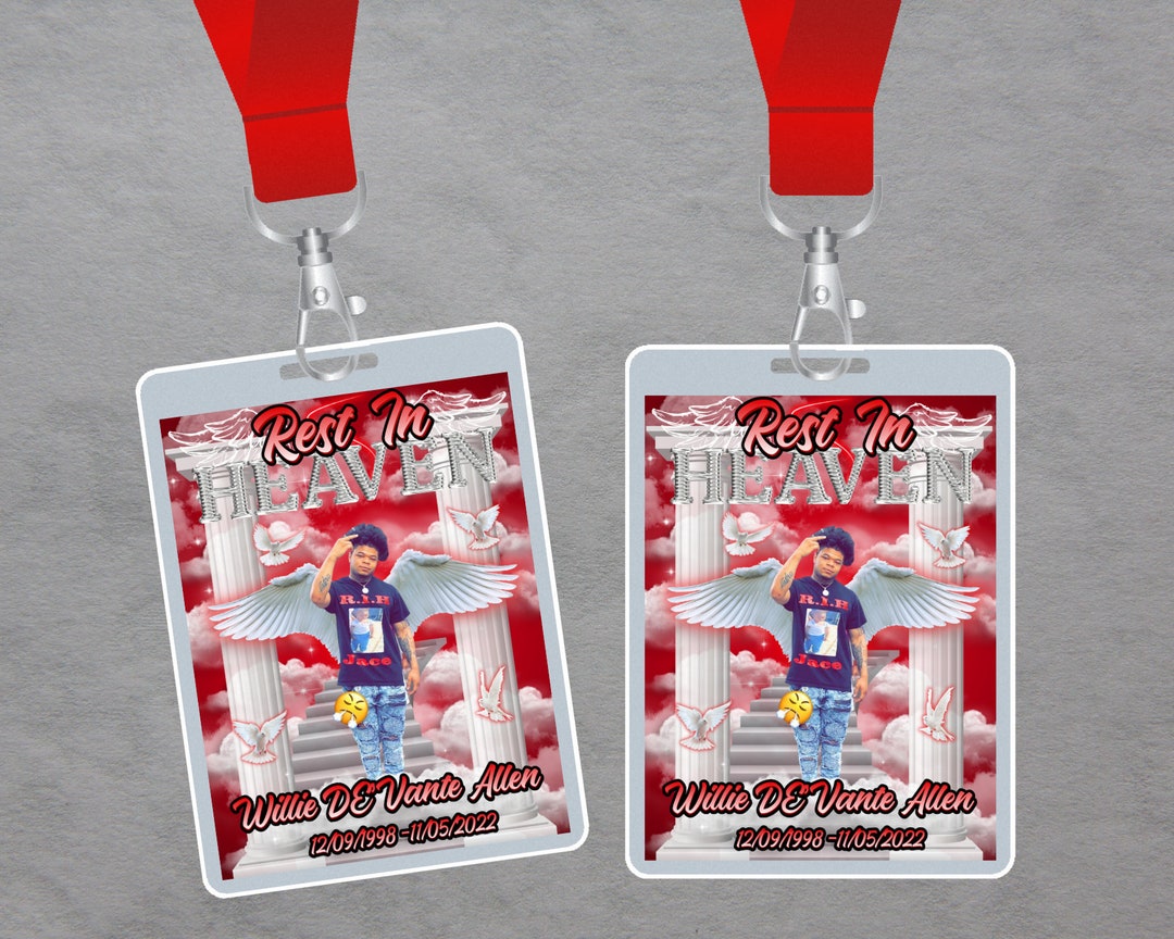 Memorial Lanyard Custom Rip Lanyard in Loving Memory Lanyard Etsy