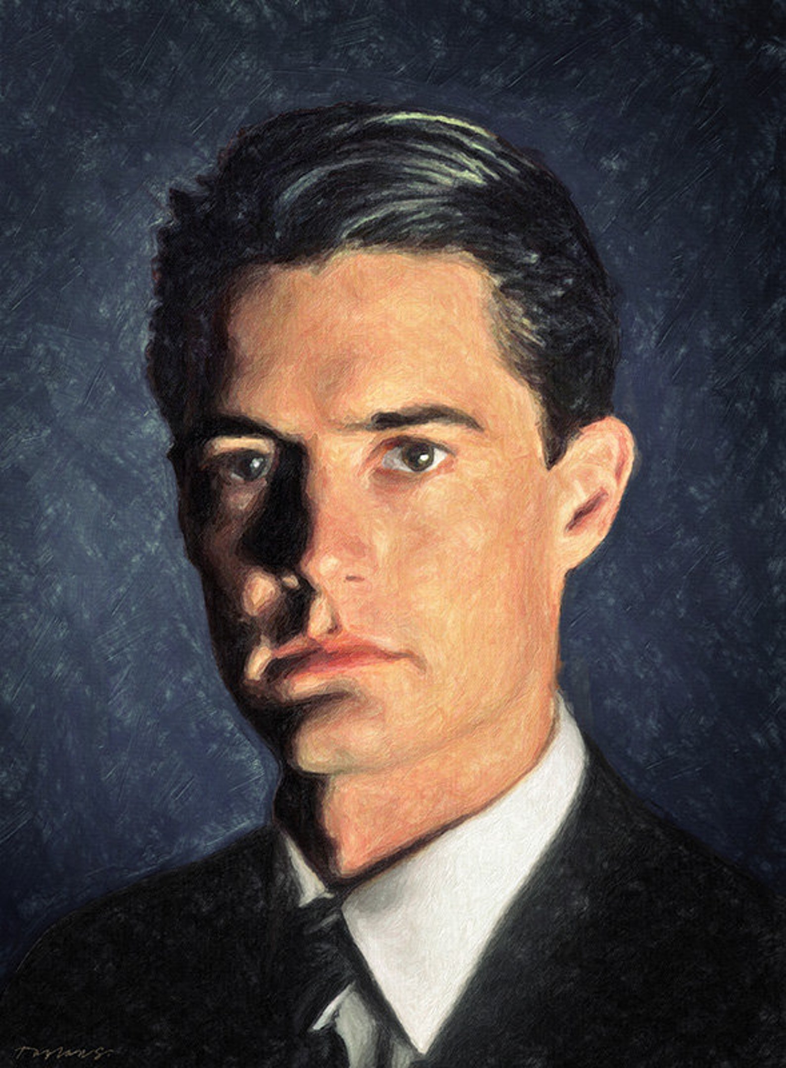 Special Agent Dale Cooper Painting Art Print Twin Peaks Unique Etsy