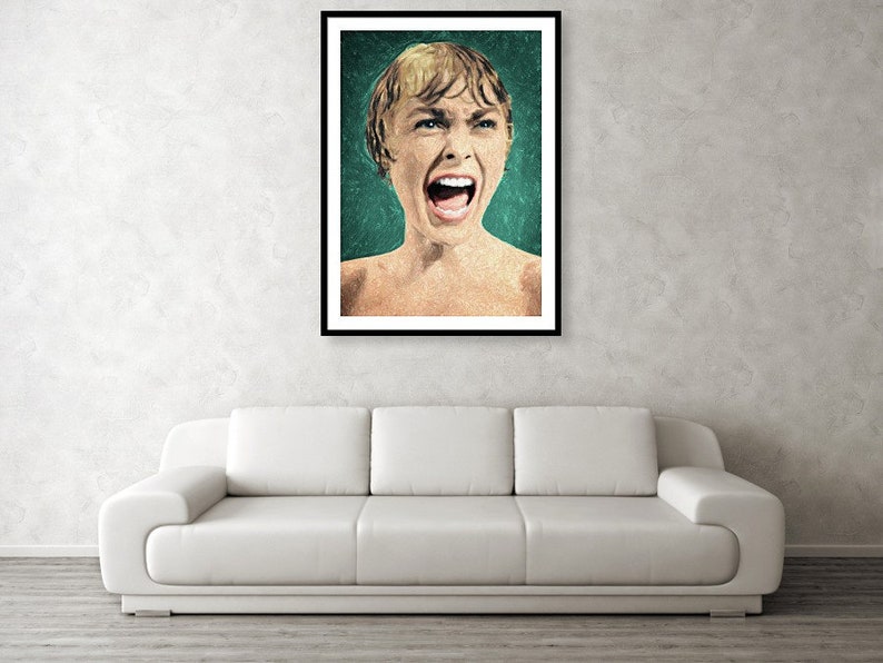 Psycho Shower Scene Painting Psycho Movie Alfred Etsy
