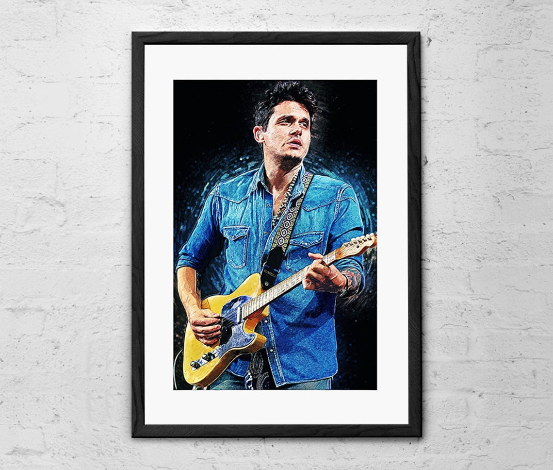 John Mayer John Mayer Poster John Mayer Wall Art Etsy