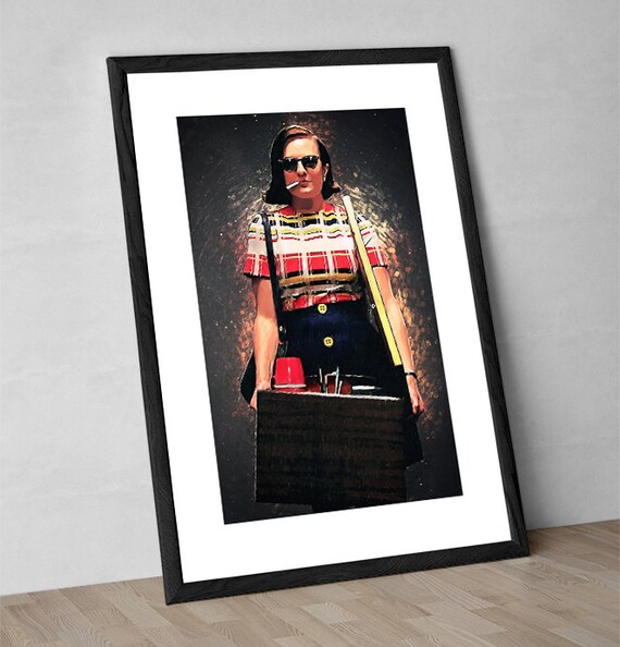 Peggy Olson Illustration Art Print Mad Men Tv Poster Elizabeth Etsy