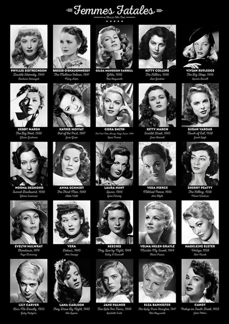 The classic femme fatales of film noir... r/ClassicScreenBeauties