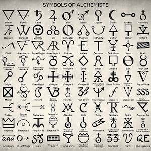 Symbols Of Alchemists Alchemy Symbols Alchemist Alchemy | Etsy