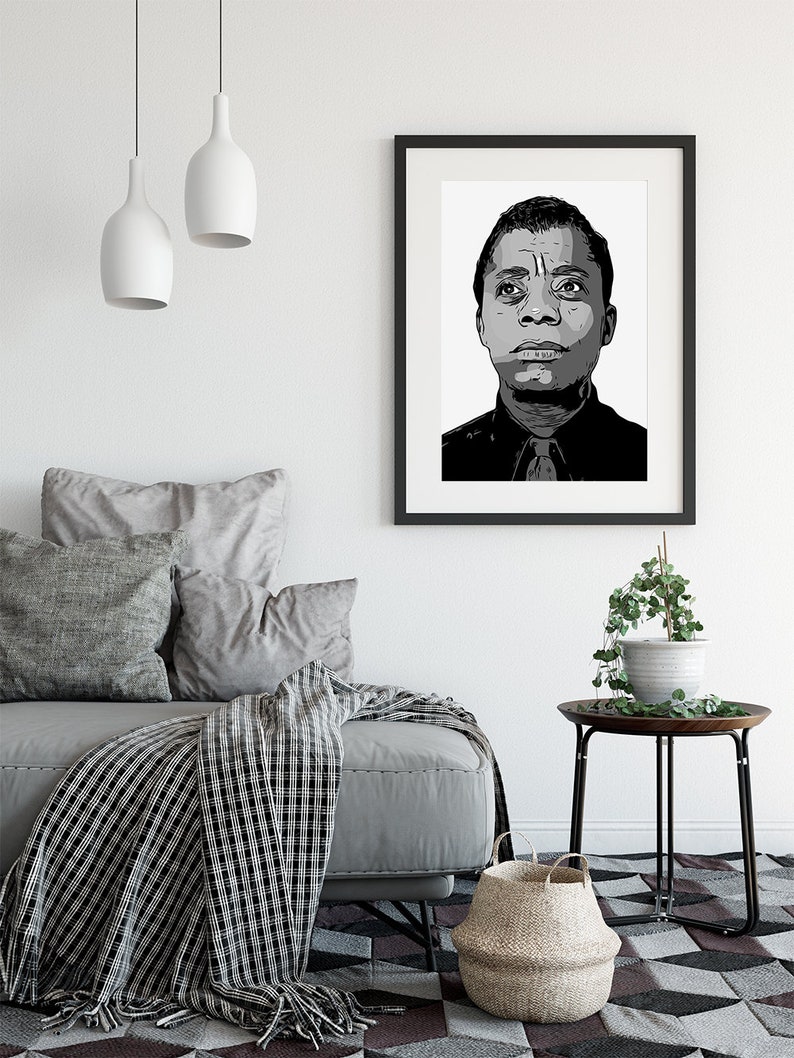 James Baldwin Art Print African-american Author Literary Gift | Etsy