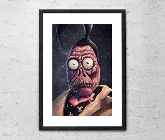 Harry The Hunter Beetlejuice Illustration Shrunken Head Etsy