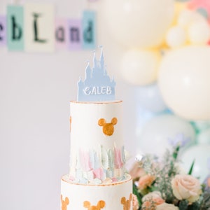 Disney Cake Topper | Custom Disneyland Topper | Mickey Mouse Cake Topper | Minimalist Disney Topper
