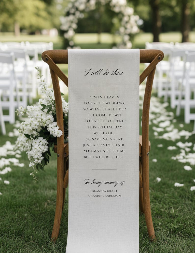 Remembering Script Custom Linen Wedding Remembrance Sign | in Loving Memory - Etsy