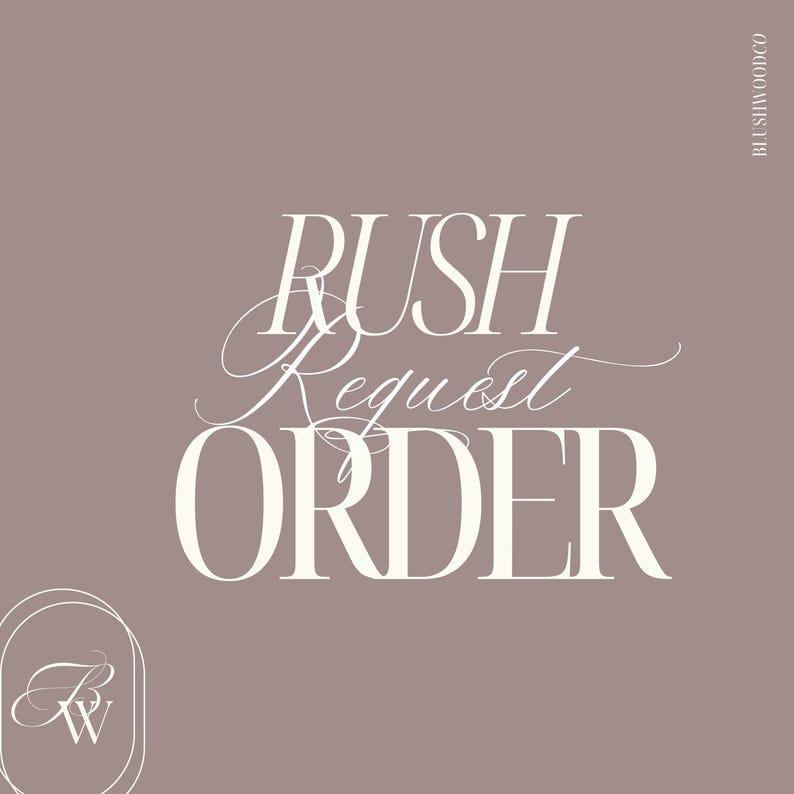Rush Order Request - Etsy