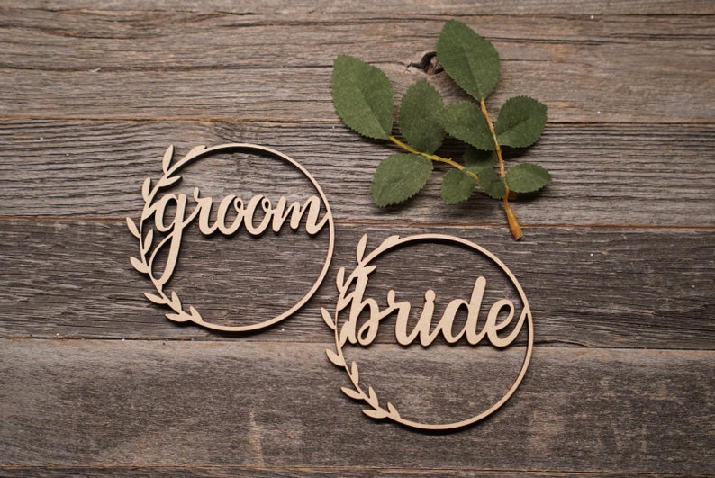 Groom and Bride Wooden Name Plates Name Plates for Wedding Etsy