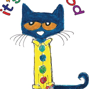 Pete the Cat Decal, It&#39;s All Good, Pete the Cat Decor, Groovy Vinyl Wall Sticker for Nursery or Children’s Bedroom
