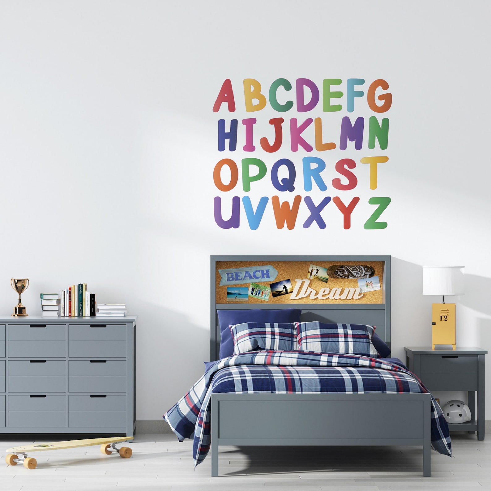 Room 6 Lettering Kids Bedroom English Alphabet Letters Wall Decal Sticker | Vinyl Home ...