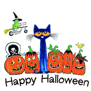 Pete the Cat Halloween Wall Decal
