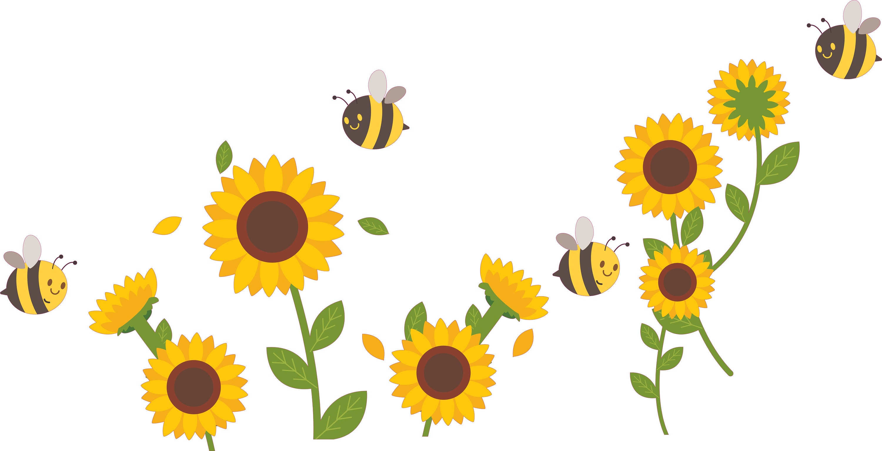 Sunflower Cartoon - Etsy Sunflower Cartoon - Etsy