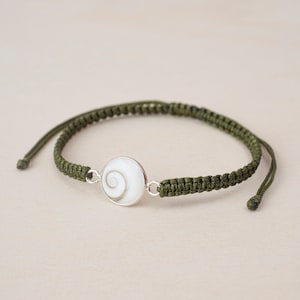 Bracelet coquille, Bracelet Shiva, Bracelet Macramé, Bracelet Surf, Bracelet Pierre Cordon, Brassard Pierre, Shiva Eye Armband, Œil de Shiva