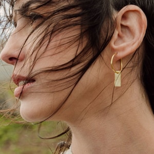 Square Earrings, Geometric Earrings, Hoop Earrings, Silver Hoops, Dangling earrings, Rectangle Earrings, Square Dangle Earrings, Square Hoop