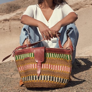 Bohemian Bag, Canvas Bag, Boho Bag, Straw Bag, Crossbody Bag, Beach Bag, Summer Bag, Hippie Bag, Bag for Women, Straw Purse, Boho Purse Colours Stripes