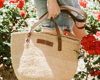 Sac panier, sac de plage, sac français, sac en sisal, sac à main en paille, sac de plage en paille, sac d'été, sac à main bohème, kiondo, panier français, sac à main du marché