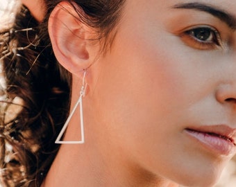 Boucles d'oreilles pendantes femmes, boucles d'oreilles en argent, boucles d'oreilles pendantes, boucles d'oreilles pendantes, boucles d'oreilles triangle, boucles d'oreilles pendantes et pendantes, boucles d'oreilles pendantes en argent