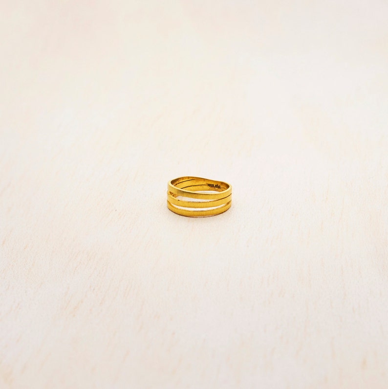 Gold Rings for Women, Gold Band Ring, Three Band Ring, Tiny Gold Ring, Tiny Band Ring, Dainty Ring, Simple Gold Rings, Silver Ring for Women 18k Gold
