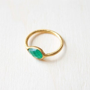 Green Onyx Ring, Green Gemstone Ring, Birthstone Ring, Aquamarine Ring, Emerald Ring, Agate Ring, Gem Stone Ring, Gem Rings for Women image 1