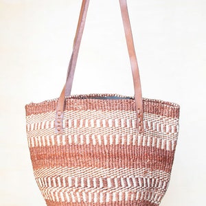 Sac en sisal, sac en paille d'été, sac d'été pour femme, sac en jute vintage, sac fourre-tout en sisal, sac tissé à la main, fourre-tout d'été, panier en sisal, sac Boho image 9