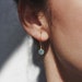 Aquamarine Earrings, Aqua Chalcedony Earrings, Tiny Gemstone Earrings, Turquoise Earrings, Tiny Dangle Earrings, Blue Gemstone Earrings Gold 