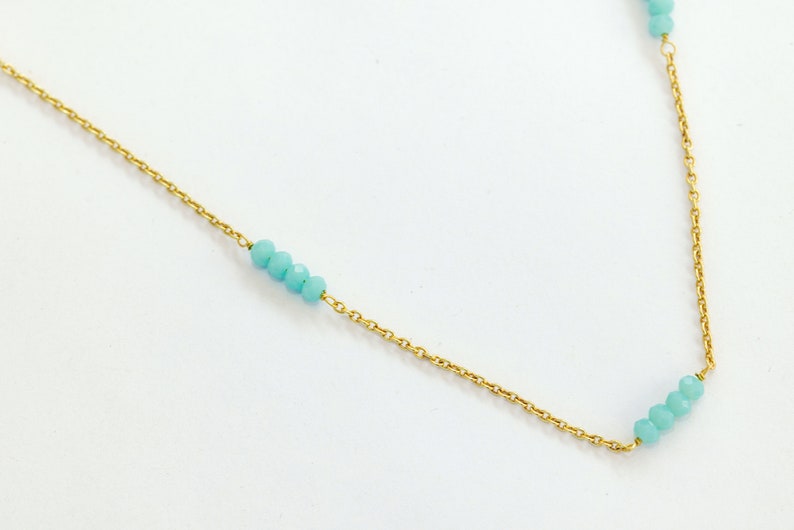 Edelstein Halskette, Mondstein Halskette, Jade Halskette, Perlen Halskette, Perlen Gem, Aqua Chalcedon Halskette, Edelstein Choker, Bead Gold Halskette Aqua Chalcedony