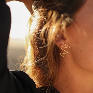 Unique Earrings, Boho Earrings, Lightning Earrings, ZigZag Earrings, Geometric Earrings, Earrings for Women, Chevron Earrings, Wire Earrings image 6