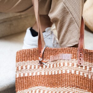 Sisal Bag, Summer Straw Bag, Summer Bag for Women, Vintage Jute Bag, Sisal Tote Bag, Handwoven Bag, Summer Tote, Sisal Basket, Boho Bag image 7