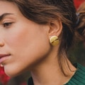 Gold Earrings, Gold Disc Earrings, Silver Earrings, Circle Earrings, Handmade Jewelry, Gold Jewelry Gift, Round Earrings, Gold Stud Earrings product logo