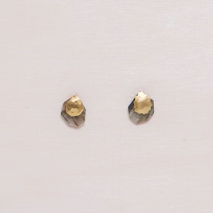 Stud Earrings with Stone, Jade Earrings, Chalcedony Earrings, Lapis Lazuli Earrings, Tiny Ear Studs, Gem Gold Earrings, Stone Earrings Gold Labradorite