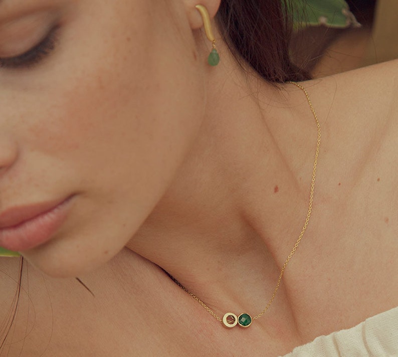Green Jade Earrings, Delicate Dangle Earring, Leaf Earrings, Delicate Stud Earring, Coral Earrings, Amethyst Earring, Tiny Gemstone Earrings image 7