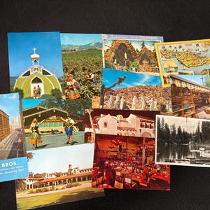 Californie vintage plus une île de Catalina cartes postales, une douzaine de cartes postales anciennes île de Catalina Cali el fortin bandido Asti 12 cartes postales