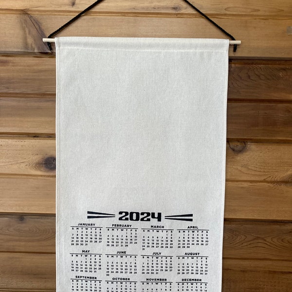 Fabric 2024 Wall Calendar Etsy