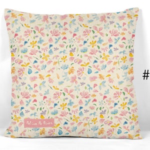 Floral Pillow Cover, Shabby Chic Decor, Watercolor Flowers, Boho Pillow, Spring Decor, French Country Accent, Romantic Throw Pillow