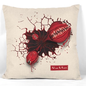 Halloween Pillow Cover, Spooky Throw Pillow, Creepy Decor for Halloween, Horror Couch Cushion, Gothic Home Accent, Haunted House Decor
