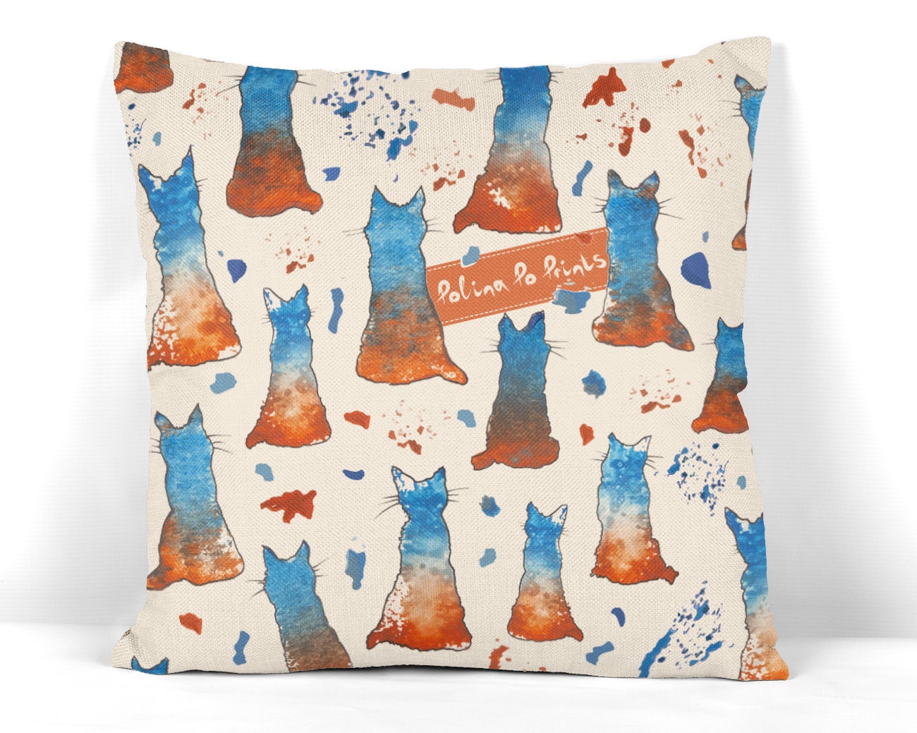 cat themed throw pillows