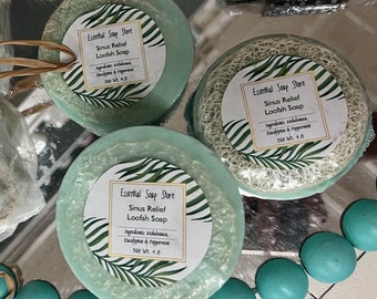 Sinus Loofah Soap 4 oz. Melaleuca, Peppermint, & Eucalyptus