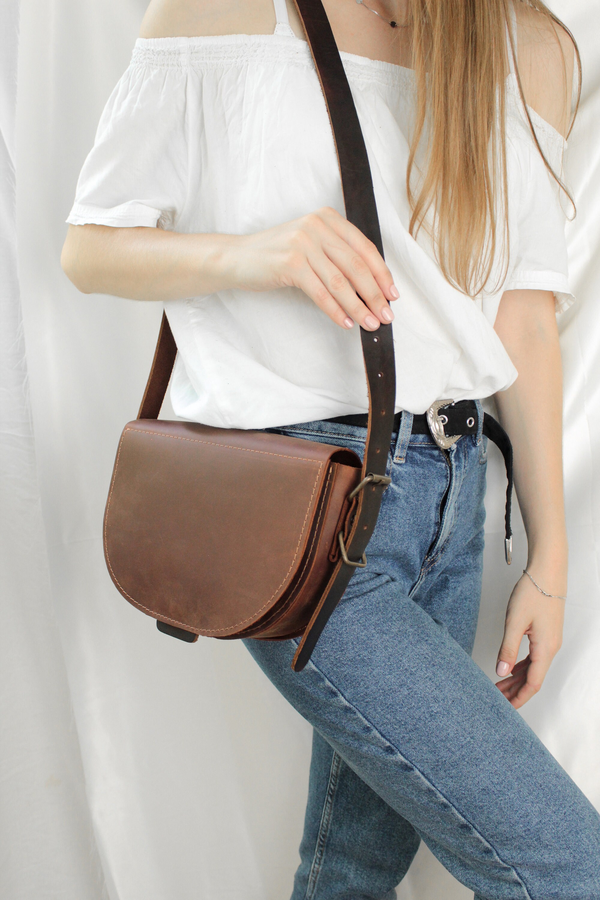 Saddle bag crossbody bag leather saddle bag women saddle Etsy