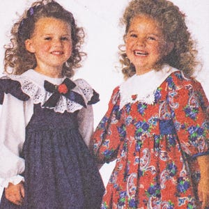 Butterick, 3098, Vintage, 90s, 1990s, Bryan, Child's, Dress, In Two Styles, Size 5, 6, 6x, Sewing Pattern, UNCUT, Factory Fold, 1993