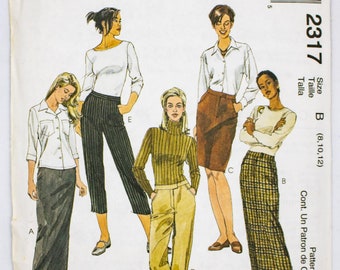 McCall's, 2317, 90s, Misses', Skirts, and, Pants, Size, 8, 10, 12, Vintage, Sewing Pattern, Uncut, Factory Fold