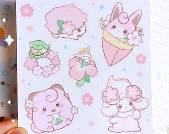 Sweet Bloom Pinkumon Sticker Sheet 5x4'' for - Etsy