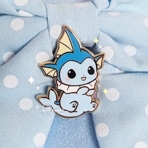 Vaporeon 1.5&#39;&#39; Gold-plated Hard Enamel Pin Baby Eeveelution Water Type