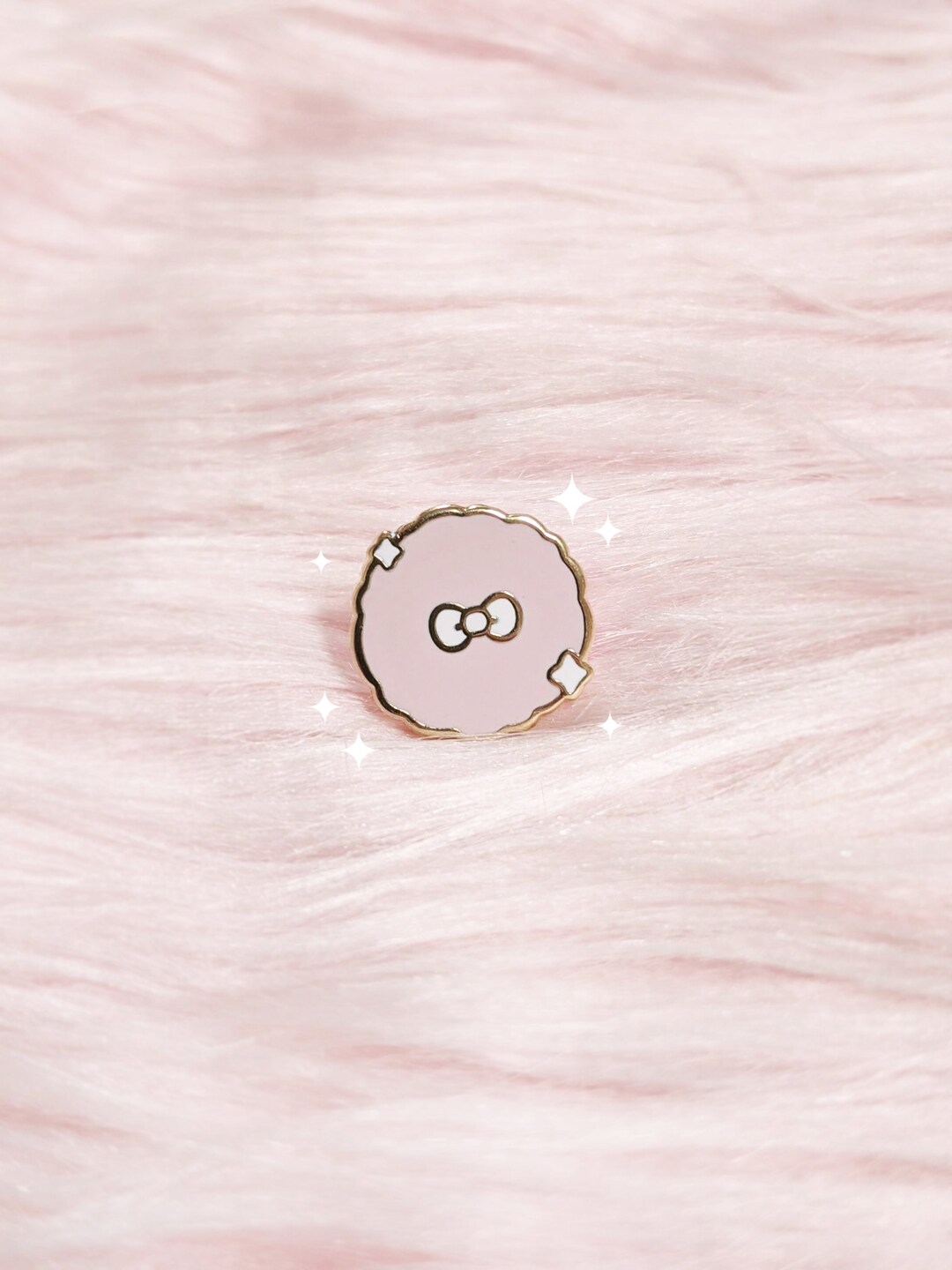 Cute and Small Pastel Pink Makeup Powder Puff Filler/mini Enamel Pin - Etsy