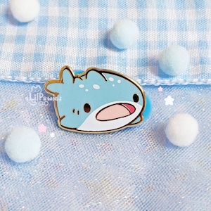 Samie the Baby Whale Shark Pastel Blue Cute Original Filler/Mini Enamel Pin