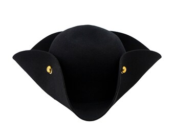 Wool Tricorn Hat for Pirate or Colonial 