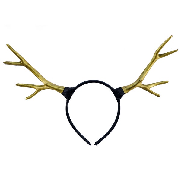 Metallic Gold Deer Antlers Headband